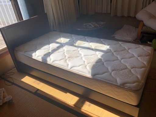 【譲渡先決定】フランスベッド　シングル　フレーム　マットレス　大塚家具