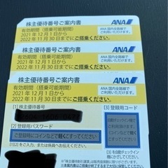 全日空(ANA) 株主優待券　急な飛行機利用にオススメ