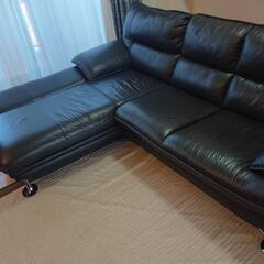 ★本革カウチソファー　ソファー　幅約237cm ?自社配送時?代引き可?※現金、クレジット、スマホ決済対応※
