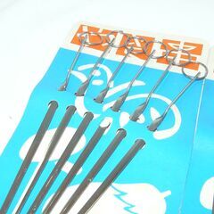 ステンレス串　21cm✖️10 昭和レトロ 串カツ 焼き鳥　バーベキュー アウトドアの画像