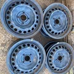 鉄チンホイール　14インチ　5.5J 4穴　PCD 100 4本セット