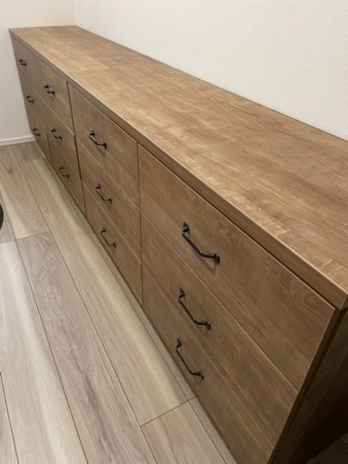 ロウヤ　収納棚　チェスト　3段　ナチュラル　2セット販売