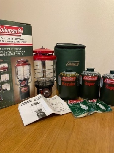 コールマン　ランタン　ガス缶　付き