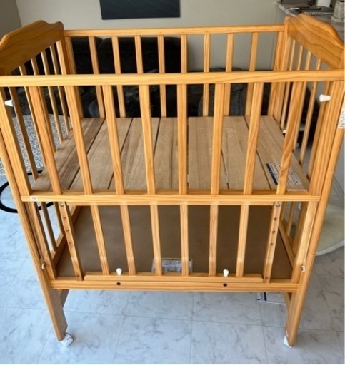 KATOJI ミニベビーベッド　ハイポジションアーチ　ナチュラル