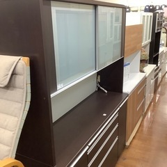 2枚扉レンジボード　松田家具　ダークブラウン　縦205×横168×奥42 2枚扉レンジボード 松田家具 ダークブラウン 縦205×横168×奥42