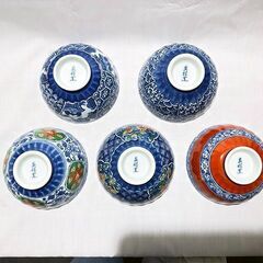 有田焼 昭和 ご飯茶碗 ５個の画像