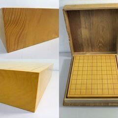 将棋盤 卓上将棋盤 柾目 36.3×33.0×厚み5.5cm ハギ盤 桐覆い付き ☆ 札幌市 北区 屯田の画像