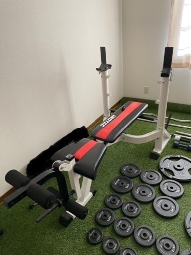 ホームジムセット　ベンチ角度変更可、脚トレ可