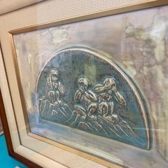 I568 🌈 ※希少  加藤五山　「三猿」　染付伝統工芸品の画像