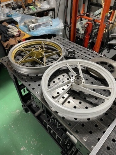 ホイール加工#ダブルディスク化#流用加工等#旧車#画像はスズキgs400