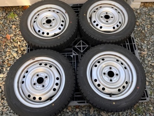 155/65R14 スタッドレス スチールホイールセット ダンロップ  WINTER MAXX ＷＭ02 バリ山 ダイハツ、スズキの軽自動車全般に