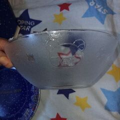 クリスマス皿、リラックマガラスボールの画像