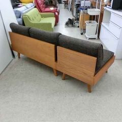 ウニコ アルベロ 2人掛けソファ+1人掛けソファ 茶系 ファブリック