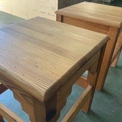 ● 木製スツール、２脚セットの画像