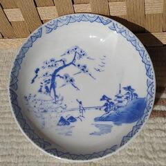 天保焼き青絵皿