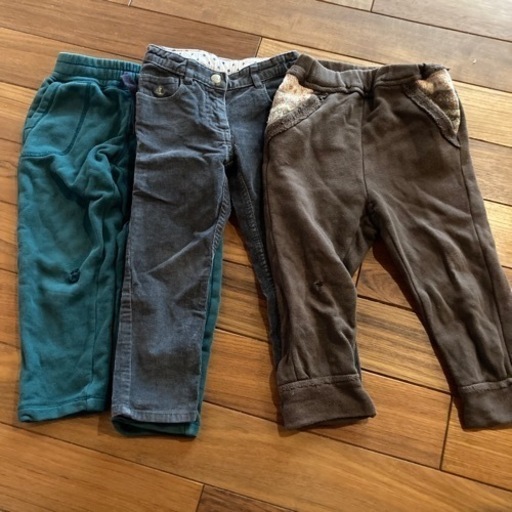 プチバトーパンツ3点　95-100フランス　petitte bateau 無印　ユニクロ　beams UNIQLO