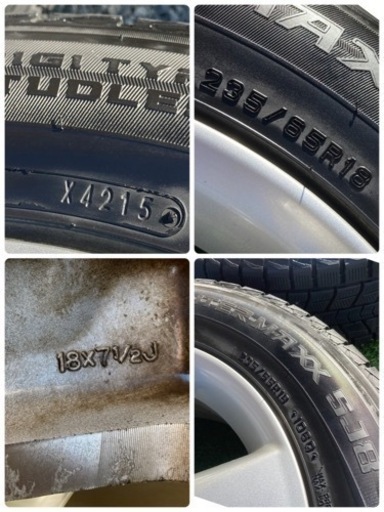ご利用頂きましてありがとうございました！??18インチ‼️ムラーノ等‼️日産純正アルミ235/65R18‼️特価‼️2015年スタッド