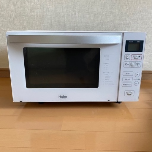 【電子レンジ】Haier JM-FH18G ホワイト フラットタイプ 通電確認済み
