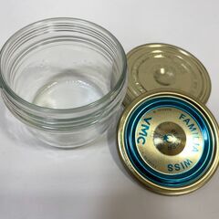 【7739‐1】未使用 ガラス製 保存容器 4点セット まとめ売り 密封ビン 密封瓶 ダブルキャップジャー 密閉容器の画像