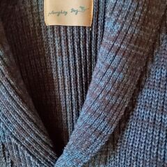 値引きしました❗厚手カーディガン濃いブルー、ニットの画像