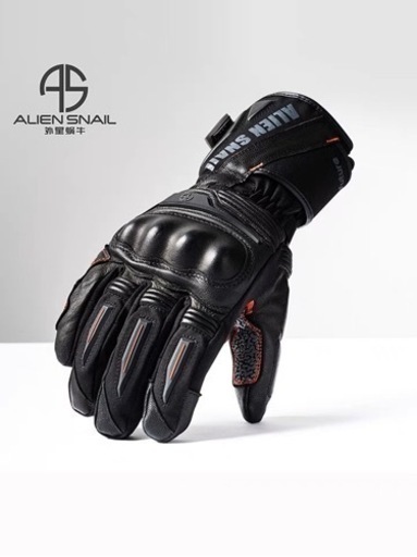 バイク グローブ 冬用 暖かい ロング Alien Snail レザー サイズL