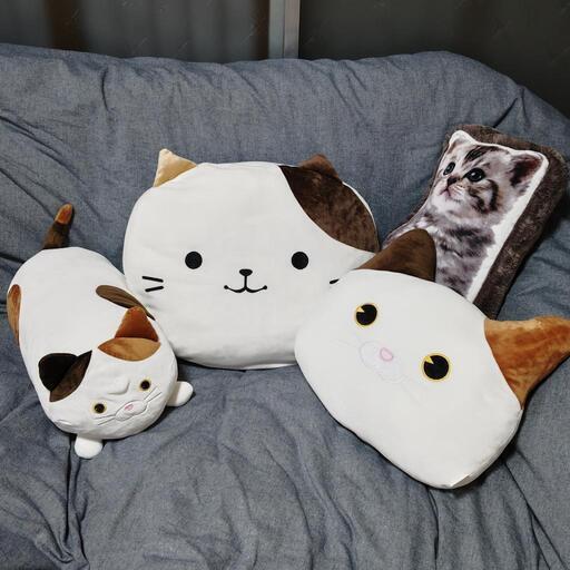 猫　ぬいぐるみ　クッション　4点セット