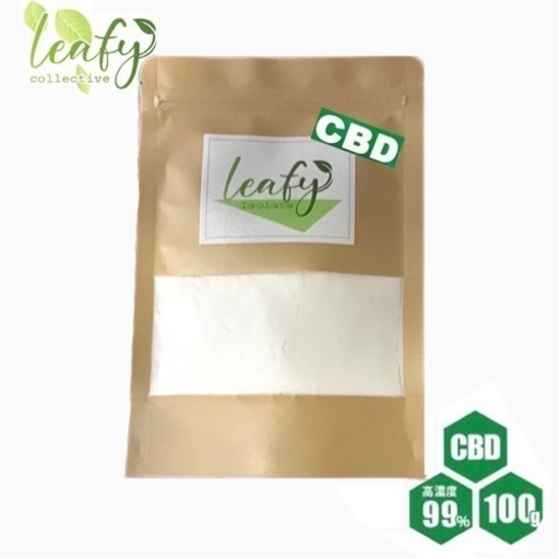 CBD アイソレート パウダー 100g Leafy 舌下吸収 睡眠や健康維持に 全国配送料無料