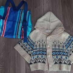 seraphのかわいいポンチョ‼️とスタイと手作りリュックの画像