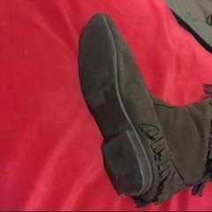 👢本革スエード ニイハイブーツ👢ブラウンの画像