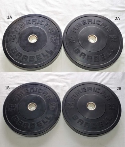 アメリカンバーベル20kgバンパープレートセット