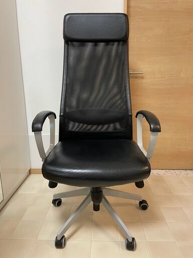【交渉中】【オフィスチェア】IKEA/イケア　MARKUS/マルクス　ブラック/革製