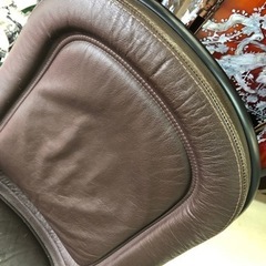 【A】【中古】ジロフレックス　デスクチェア　焦茶　本革の画像