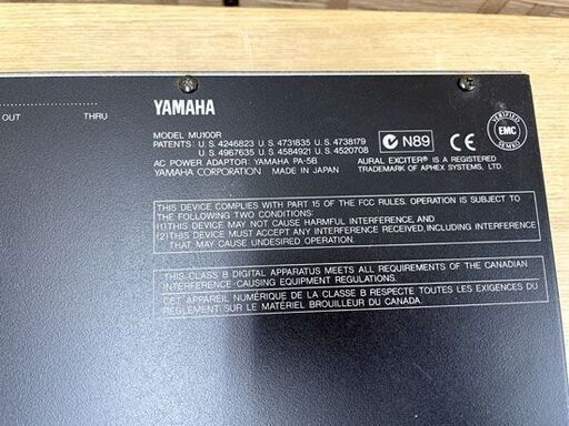 YAMAHA 音源モジュール MU100R 取り扱い説明書付き シンセサイザー 楽器機材 通電OK ジャンク扱い 札幌市手稲区