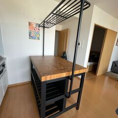 Ikea VADHOLMA ヴァドホルマ キッチンアイランド ラック付きの画像