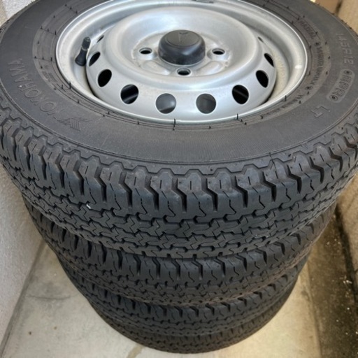 【交渉中】鉄ホイールタイヤ 4本セット 145R12 6PRLT YOKOHAMA SUPER VAN 355 ダイハツ 軽トラック ノーマルタイヤ