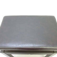 ss4289　ピアノ椅子　ダークブラウン　レザー調　高さ調整可　ベンチ　イス　いす　チェア　コンパクト　44×30cm　スチール脚　ピアノ　こげ茶の画像