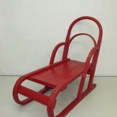 stp-1642　木製　子供そり　レッド　そり　雪遊び　スノーボ...