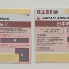 JAL株主優待券　2枚