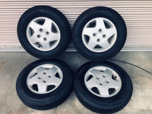 冬タイヤ 155/80R13 軽自動車アルミ付スタッドレス バリ山4本組