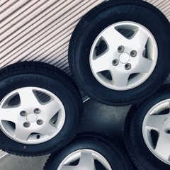 冬タイヤ 155/80R13 軽自動車アルミ付スタッドレス バリ山4本組の画像