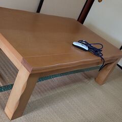 和風こたつ　約120×79ｃｍ　布団付　木目の画像