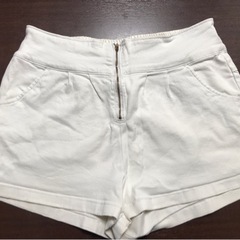 【3L】ショートパンツ　白　コットン
