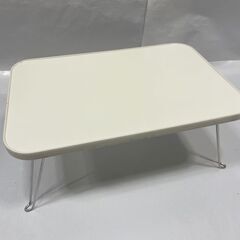 折りたたみ ローテーブル 小さめサイズ ホワイト 幅450×奥行...
