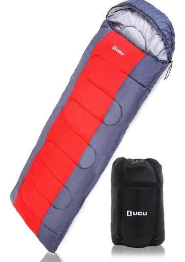 ✨新品未使用✨寝袋 冬用シュラフ 寝袋 1.8kg コンパクト 収納袋付 8色 レッド\n\n