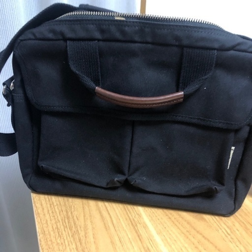 帆布　ショルダーバッグ　手持ち付き