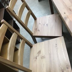 イケア IKEA ダイニングテーブルセット ダイニングテーブル5点セット ダイニング イス4脚 JOKKMOKK ヨックモック アンティーク風 アンティークステイン 木製 無垢材 北欧 おしゃれ クリーニング済 堺市 石津【ジャングルジャングルサカイ石津店】の画像