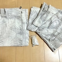 ＊レースカーテン＊ リーフ柄 ヤシ 幅100 丈175 4枚　2セット