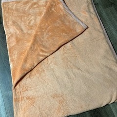 貰ってください　毛布　ブランケット　オレンジ