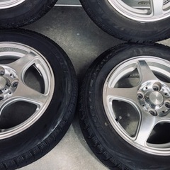 冬タイヤ 155/65R13 軽自動車アルミ付スタッドレス バリ山4本組の画像