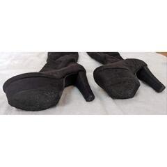 スエード ロングブーツ ニーハイブーツ 24.5cmの画像